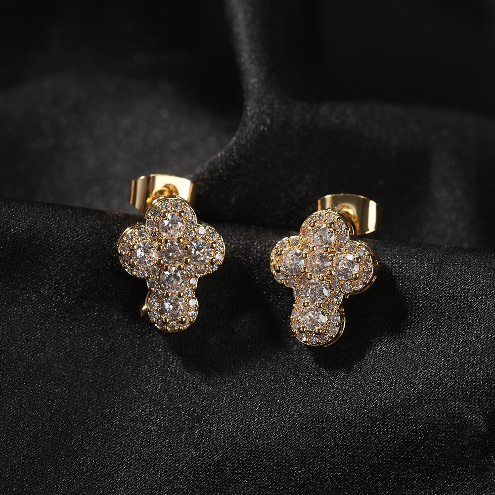 VIONCO CROSS STUD EARRINGS